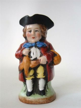 Dana Antique German Sitzendorf Porcelain Miniature Toby Jug Pitcher Man & Lady