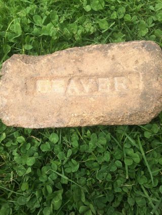 Rare Antique Brick Labeled “beaver” Salvaged Vintage Pennsylvania Brick