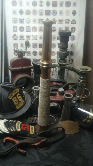 Chicago Fire Department Vintage Rare Brass Fire Nozzle