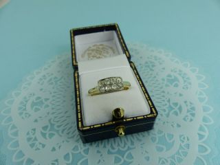 Antique Edwardian 18ct Gold Rose - Cut Diamond Ring Size 