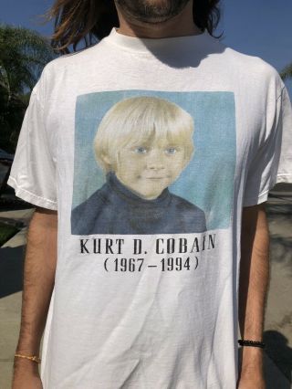 Kurt Cobain Vintage Shirt 1994 Rare Nirvana Tshirt Giant Large