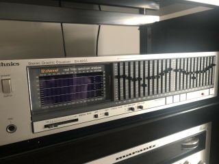 Vintage Technics Stereo Graphic Equalizer Spectrum Analyzer SH - 8055 Silver 3