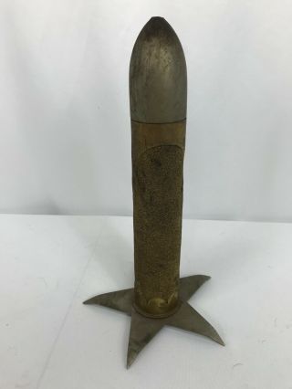 Vintage US Military Trench Art Lamp Base 2