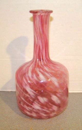 Vintage Cranberry Spatter Glass Barber Bottle