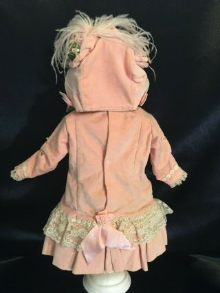 Stunning Antique Styled Doll Dress w Matching Bonnet for Jumeau Bebe 5