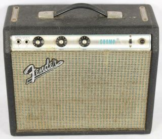 Fender Usa Silverface Champ Electric Guitar Tube Amplifier Amp Vintage 1971