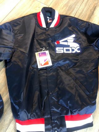 Vintage 1980’s Nwt’s Starter Chicago White Sox Satin Jacket Men’s Large 3
