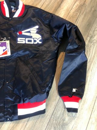 Vintage 1980’s Nwt’s Starter Chicago White Sox Satin Jacket Men’s Large 4