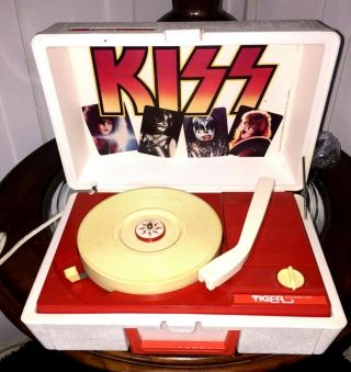 Vintage Aucoin Kiss Record Player Phonograph Turntable