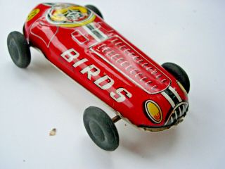 RARE Vintage Made In Japan TIN LITHO TOY FERRARI/RACE CAR 23 BIRDS,  NEAR 3