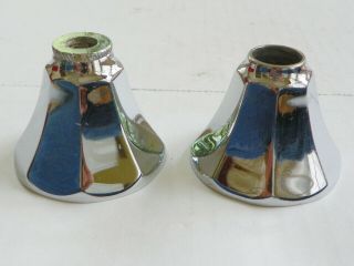 Vintage Octagon Faucet Trim Cap,  Flange,  Excutcheon Polished Chrome Over Brass