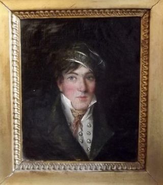 Antique C1770 British Society Oil Painting Portrait Of A Gentleman Dandy