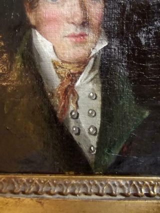 Antique c1770 British Society Oil Painting Portrait of a Gentleman Dandy 6