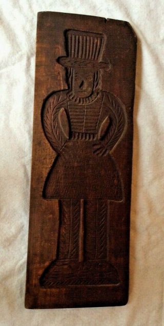 Large Hand Carved Wooden Pilgrim Wall Hanging Plaque 31 " X 11 " X 1 "