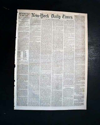 BLEEDING KANSAS WAR Missouri Border Ruffians - Staters Slavery 1856 Newspaper 7