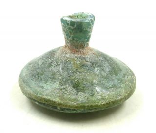 Authentic Ancient Roman Era Glass Medicine Jar / Bottle - L662