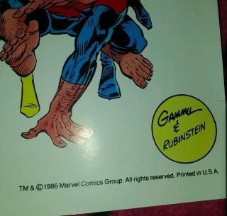 Rare Vintage Marvel Universe 25th Anniversary Poster Signed By Stan Lee 5