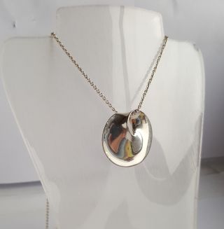 Danish Georg Jensen Silver 925s Möbius Pendant Necklace 374 By Vivianna Torun