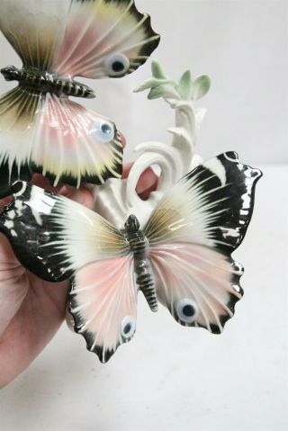 VERY RARE Carl Ens Double butterfly branch Leaves Porcelain Figurine 6