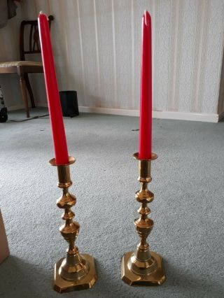 Old Brass Candlesticks