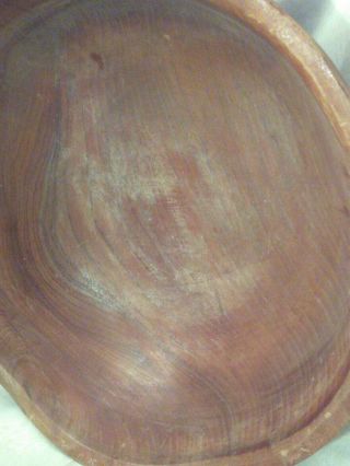 Vintage Wood Bread Dough Bowl Carved Antique Mixing Bowl Large Wooden 16 