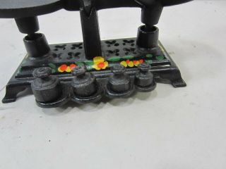 Vintage Cast Iron Mini Toy Balance Scale w/Weights 2