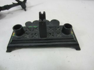Vintage Cast Iron Mini Toy Balance Scale w/Weights 4