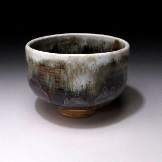 WK4: Vintage Japanese Pottery Tea Bowl,  Seto Ware,  Artistic glazes,  WABI SABI 2