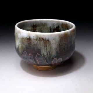 WK4: Vintage Japanese Pottery Tea Bowl,  Seto Ware,  Artistic glazes,  WABI SABI 3
