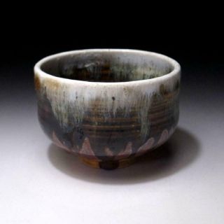 WK4: Vintage Japanese Pottery Tea Bowl,  Seto Ware,  Artistic glazes,  WABI SABI 4