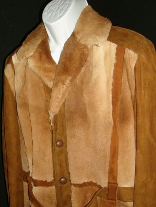 Vintage Kangaroo & Leather Jacket by designer Robert Lewis Sz.  42 R 2