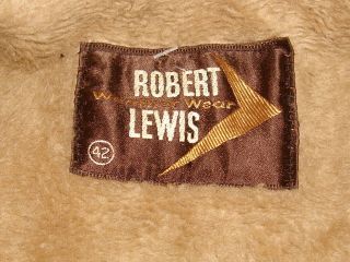 Vintage Kangaroo & Leather Jacket by designer Robert Lewis Sz.  42 R 3