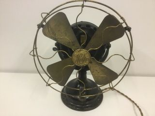 Antique Electric Fan Ge Pancake Motor Last Patent Date 1901 Well