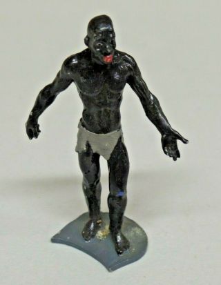 Vintage Pmd England Lead Toy Figure Black Man Slave? 2 5/8 " Tall