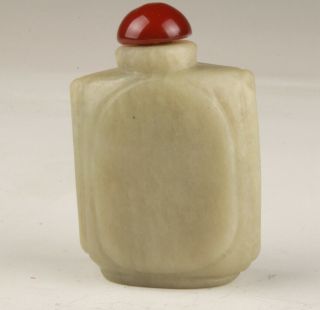 Precious Chinese Natural Jade Handmade Carving Snuff Bottle High - End Collec M