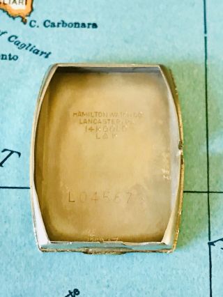Vintage SOLID 14K Gold Hamilton Gilman Mens Watch Standard Oil Retirement Gift 9