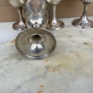 Vintage International Sterling Silver Set 4 Wine Goblets 661 5