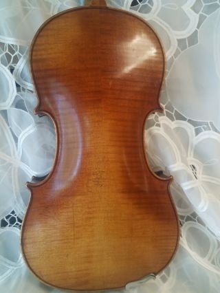 Old Vintage Antique Violin 4/4 Size Conservatory Stamp German Sound