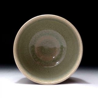 MO3: Japanese Pottery Tea bowl,  Seto ware by 1st class potter,  Bizan Terada 6