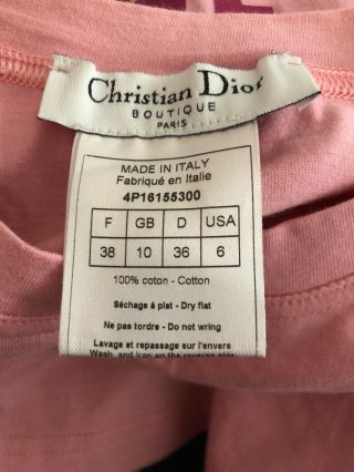 Rare Vtg Christian Dior By John Galliano Pink J’adore Tank Top S 3