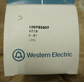 WESTERN ELECTRIC 422A RECTIFIER TUBE,  1981 VINTAGE, 2