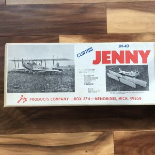 Vintage Joy Products Curtiss Jenny Jn - 4d Rc Airplane Plane Unassembled