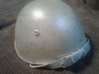 Ww2 Italian Army Helmet With Leather Liner And Chin Strap.