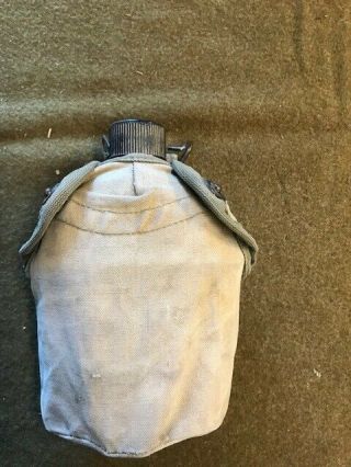 Ww2 Usmc 2nd Pattern Canteen Cover With Canteen & Cup 2