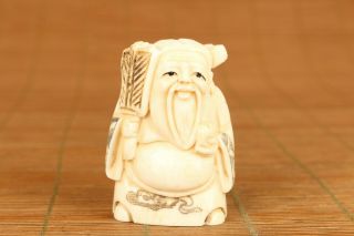 Rare Old Hand Carving Elder Buddha Statue Figure Hand Piece Table Decoration