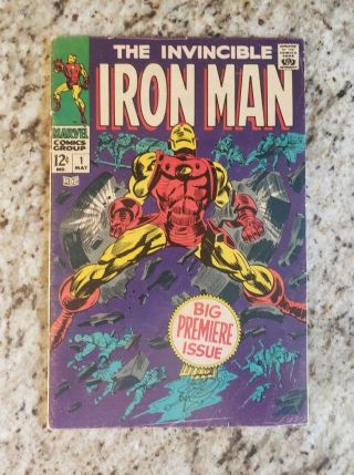 Vintage Iron Man 1 Mid Grade Unrestored Key Book Never Lressed Pages
