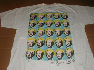Andy Warhol Marilyn Monroe Xl T - Shirt Stock Made In Usa 1996 Nos