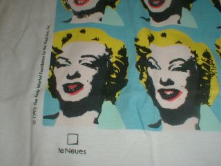 Andy Warhol Marilyn Monroe XL t - shirt stock Made in USA 1996 NOS 2