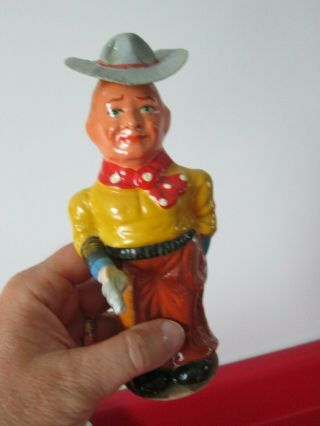 Vintage - 1940 - 50 - Us Zone Germany - Wind Up - Composition Cowboy -