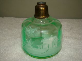 MARY GREGORY PERFUME ATOMIZER IN URANIUM GLASS 2